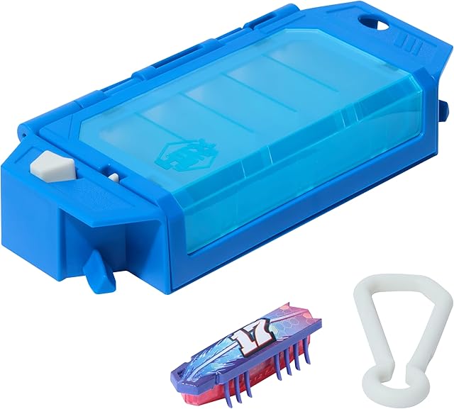 The HEX BOTS Nano On-The-Go Launcher with 1 Bonus Flash Nano, Autonomous Mini Robot Sensory Toy and Carrying Case, Toy Playsets for Kids Ages 3 and up