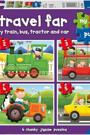 The Ravensburger My First Puzzle: Travel Far (2: 3: 4 & 5 Piece) Jigsaw Puzzle for Kids - Every Piece is Unique, Pieces Fit Together Perfectly