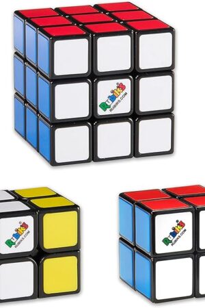 The Rubik’s Cube, Learn to Solve Bundle, 3x3 Rubik's Cube for Beginners & 2x2 Apprentice, Problem-Solving Brain Teaser, Classic Color-Matching Puzzle, Fidget Toy, Sensory Puzzle for Ages 8 & Up