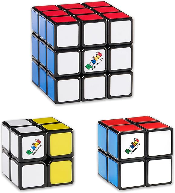 The Rubik’s Cube, Learn to Solve Bundle, 3x3 Rubik's Cube for Beginners & 2x2 Apprentice, Problem-Solving Brain Teaser, Classic Color-Matching Puzzle, Fidget Toy, Sensory Puzzle for Ages 8 & Up