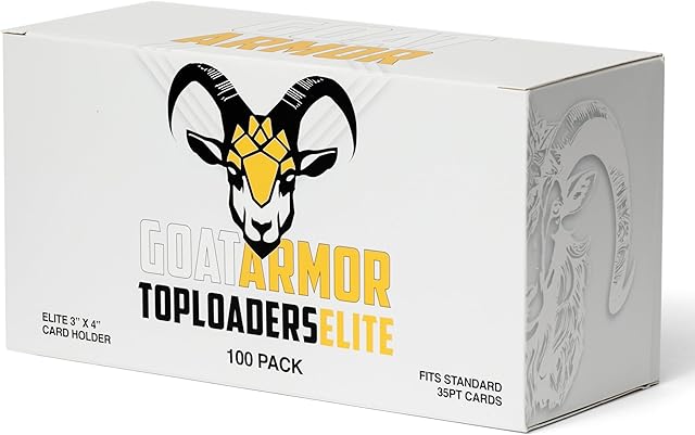 The Elite 100% UV Ultra Clear Seamless Toploaders for 35pt Standard Cards - 3" x 4" Rigid Card Holders (100 Toploaders)