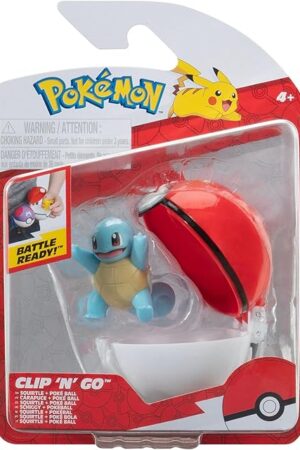 The Pokémon Clip ‘N’ Go Squirtle and Poké Ball - Includes 2-Inch Battle Figure and Poké Ball Accessory