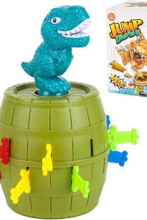 The Pop-Up Dinosaur Pirate Board Game for Kids Ages 3+ – Surprise Dino Bucket Toy with 16 Colorful Swords – Fun Family Party Board Game for 2-4 Players, for Boys and Girls Gift