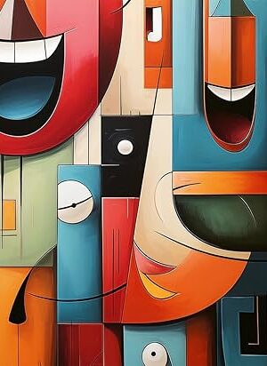 The Ravensburger Puzzle Moment: Happy Cubism 200 Piece Jigsaw Puzzle for Adults - 12001324 - Handcrafted Tooling, Made in Germany, Every Piece Fits Together Perfectly