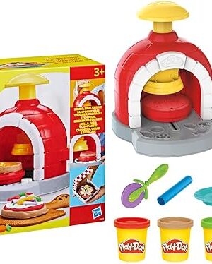 The Play-Doh Kitchen Creations Pizza Oven Playset with 6 Cans & 8 Accessories, Back to School Classroom Supplies, Play Food & Cooking Toys, Preschool Toys, Ages 3+