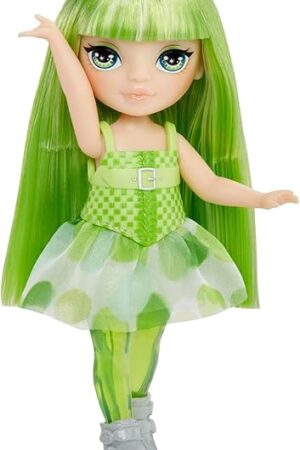 The Rainbow High Littles Rainbow Fantasy Fairies + Pet – Emerald Green 5.5" Posable Small Doll & Fantasy Dragon Pet with Interchangeable Fairy Wings, Kids Gift 4+