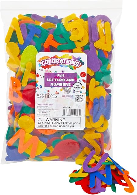 The Colorations Felt Letters and Numbers - 525 Pieces