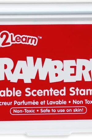 The READY 2 LEARN Scented Stamp Pad | Strawberry | Red | Non-Toxic | Fade Resistant | Fun Art Supplies for Kids
