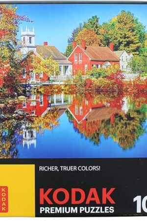 The RoseArt - Kodak Premium - Autumn in Harrisville New Hampshire - 1000 Piece Jigsaw Puzzle for Adults