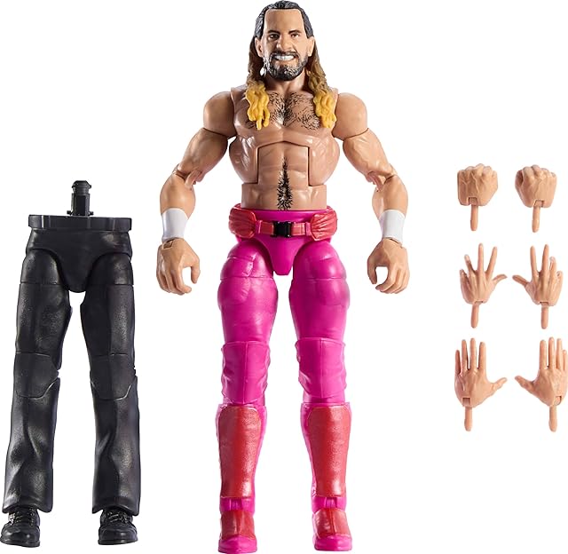 The Mattel WWE Elite Collection Action Figure & Accessories, Premium Live Event Seth “Freakin? Rollins Set, Wrestlemania with Howard Finkel Build-A-Figure Parts