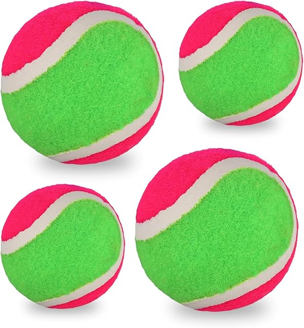 The 4pcs Toss and Catch Ball Sets, 2 Sizes Sticky Ball Catch Game Fun Sticky Balls for Toss Game Paddle Catch Ball Toy for Boys Girls Kids and Adults Family Outdoor Backyard Beach Playground
