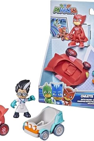 The PJ Masks Owlette vs Romeo Battle Racers Preschool Toy, Vehicle and Action Figure Set for Kids Ages 3 and Up