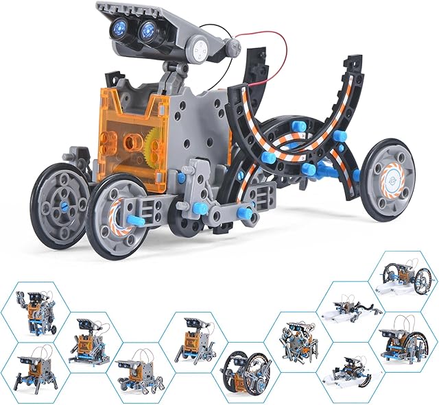 The AESGOGO STEM Projects 12-in-1 Creation Solar Robot Kit,Science Experiments Toys Gifts for Kids Ages 8-12,Educational DIY Building Robotics Kit for 8 9 10 11 12 13 14 15 Year Old Boys Girls Teens
