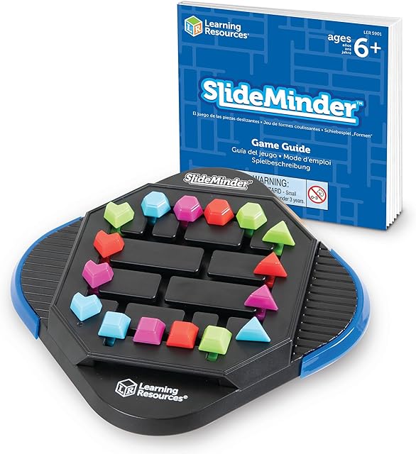 The Learning Resources SlideMinder Brain Teaser Puzzle Game, 3D Puzzle, Slide Puzzle for Kids, Brain Teasers, Fidget Toy, Travel Games, Gamer Gifts, Games for Teens