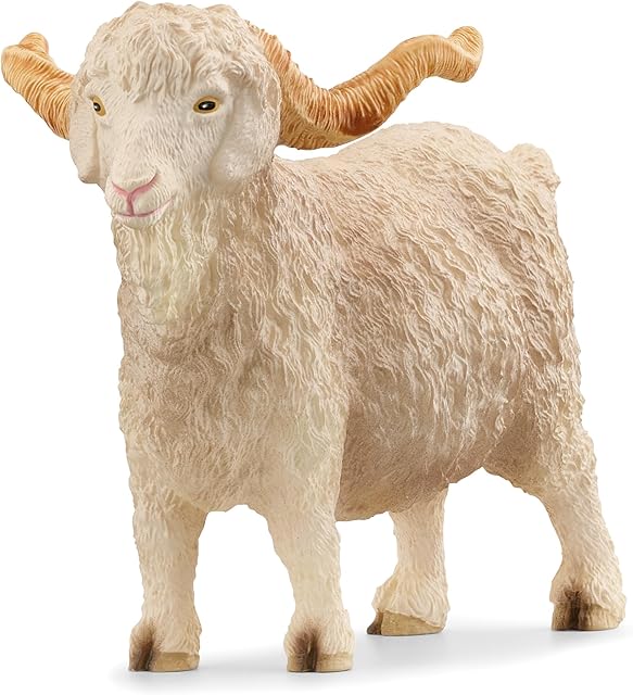 The Schleich Farm World - Farm Animal Toy Angora Goat Figurine - Kids Ages 3+