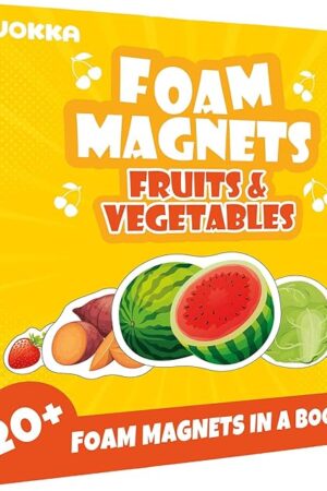 The QUOKKA Travel Magnetic Puzzles for Toddlers 1-3 – 20+Pcs Fruits Game with Extra-Long Play Book – Fun Travel Game Toy for Kids Ages 3-5 – Strong Magnets for Car Activities – Fun Toddler Puzzle Ages 2-4