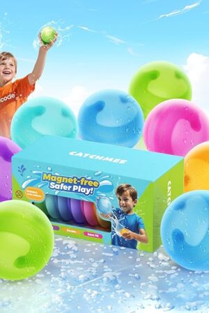 The Reusable Water Balloons for Kids - No Magnets, Leak-Resistant Silicone Splash Balls, Quick-Fill & Long-Lasting - Durable Outdoor Water Toys for Summer Pool Party, Backyard Water Games