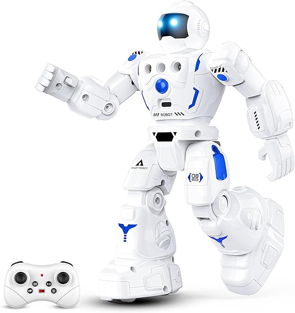 The Robot Toys for Kids 3-5, Programmable Remote Control Robot with Walking, Sliding, Singing and Dancing, RC Gesture Sensing Control Smart Robots for Age 3-12 Kids Christmas Birthday