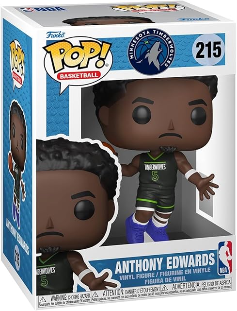 The Funko Pop! NBA: Minnesota Timberwolves - Anthony Edwards - NBA Players - Collectable Vinyl Figure - Gift Idea - Official Merchandise - Toys for Kids & Adults - Sports Fans - For Collectors and Display