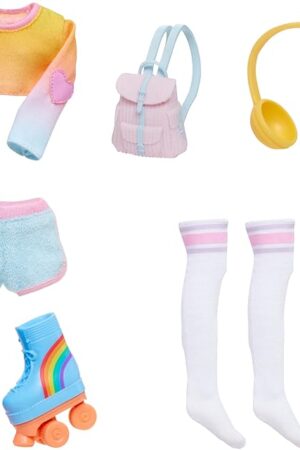 The Rainbow High Fashion Pack, Skate Social Includes 1 Full Skate Outfit, Roller Skate Shoes, Jewelry and Play Accessories. Mix & Match to Create Tons of Fun Looks. Kids Toy Gift Ages 4-12