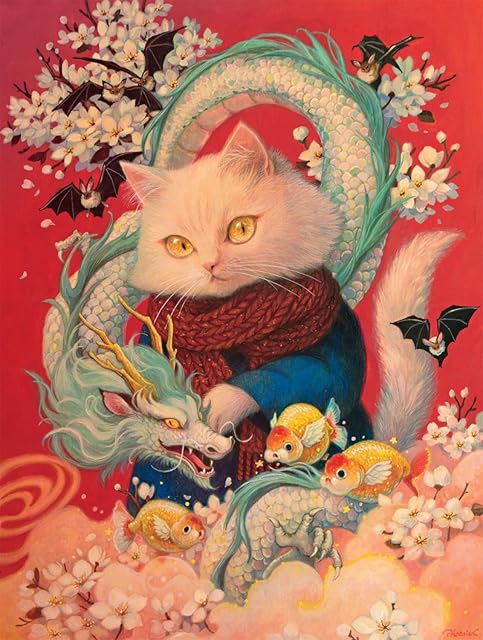 The Buffalo Games - Phoenix Chan - Year of The Dragon - 750 Piece Jigsaw for Adults - Challenging Puzzle Perfect for Game Nights - Finished Size is 24.00 x 18.00