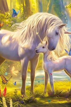 The Puzzles for Kids Ages 6-8 8-10 - Unicorn and Foal, 200 Piece Puzzles for Kids, Learning Educational Jigsaw Puzzles Toys Gifts for 6 7 8 9 10 Year Old
