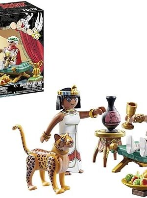 The Playmobil 71270 Asterix: Caesar and Cleopatra - with Two Characters, A Leopard, A Long Chair for The Queen and Accessories - The Adventures of Obelix - History & Imaginary - from 5 Years Old