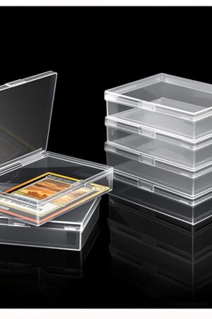 The Portable Trading Card Case Protector Holder, Hard Plastic Baseball Card Case for Standard Cards, TCG, MTG - 6 PACKS