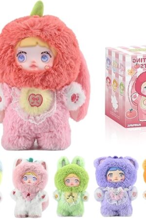 The Plush Blind Box, Kawaii Nommi Cute Fruit Series Stuffed Blind Box Doll 1PC, Kawaii Mystery Plush Toys Collectible for Birthday Gift (1 of 7 Possible Styles)