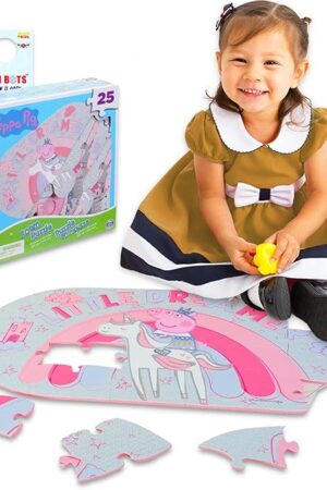 The Peppa Pig Foam Puzzle Mat Set - 25 Pc Peppa Pig Foam Floor Puzzle for Kids Plus Stickers and More | Peppa Pig Jigsaw Puzzles for Kids, Girls