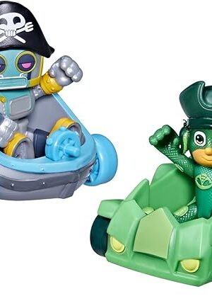 The PJ Masks Pirate Power Gekko vs Pirate Robot Battle Racers Preschool Toy, Vehicle and Action Figure Set for Kids Ages 3 and Up