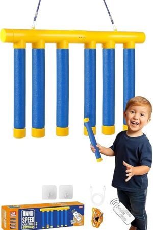 The Reflex Drop Stick Challenge Game – Hand Eye Coordination Training Toy for Kids & Adults, Remote Control Catching Sticks with 3 Adjustable Speeds, Reaction Speed Game for Focus & Fun (Improved Quality)