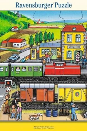 The Ravensburger Children's Puzzle - 05234 Train Trip - 41 Pieces Frame Puzzle for Children from 4 Years
