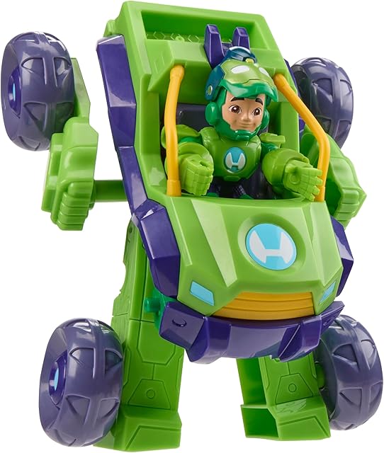 The IRON MAN AND HIS AWESOME FRIENDS Marvel 2-in-1 Mech Suit & Vehicle, Action Figure & Toy Vehicle Set, 3-Inch-Scale Super Hero Toys, Ages 3+