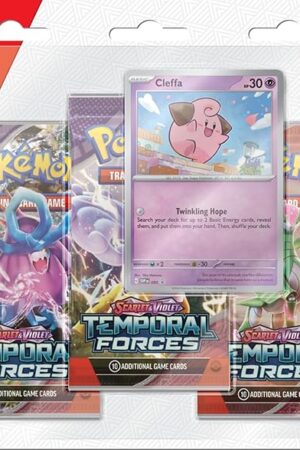 The Pokemon TCG: SV5 Temporal Forces 3Pk Blister - Cleffa