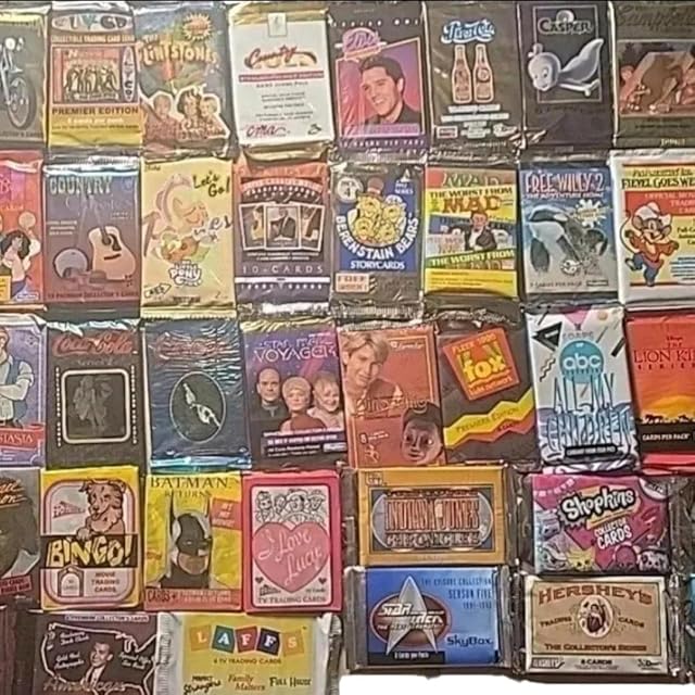 The Vintage Non-Sports Trading Card Collection, Mixed Entertainment Packs, The Flintstones, Indiana Jones, Harley Davidson, Coors, 10 Packs