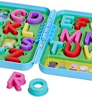 The Peppa Pig Peppa’s Alphabet Case, ABC Learning Toys, Puzzle Preschool Games for Classroom, Back to School Gifts for Kids, Ages 3+