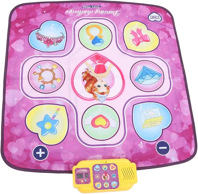 The Electronic Musical Kids Dance Pad Mat, Foldable Fun Exercise with Music and Light Easily Control Music Volume for Outdoor Play
