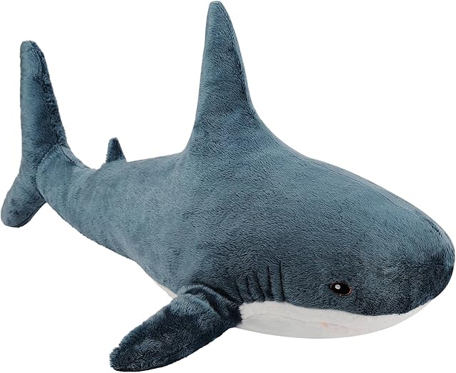 The MUPI Shark Stuffed Animal Plush 11" Cute Shark Toy Plush Pillows Soft Cotton Sharks Plushies Ocean Sea Animal Doll Gifts for Boys Girls Kids Adults(Navy Blue)