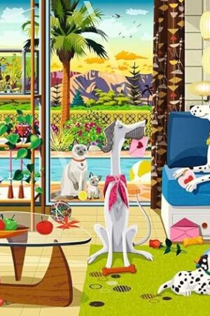 The Ravensburger Pets of Palm Springs 500 Piece Jigsaw Puzzle | Unique Piece Design | Softclick Technology | Ideal Gift for Puzzle Enthusiasts
