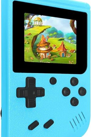 The Retro Handheld Games Console, Built-in 400 Video Games,Portable Video Gaming Player with 3.0 Inch IPS Screen and Rechargeable Battery (Blue)