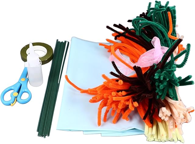 The GOWENIC Pipe Cleaners Craft Bulk, DIY Chenille Stems Bouquet Kit Craft Supplies, Art Supplies for DIY Flower Bouquets, Centerpieces, Weddings or Home Decorations