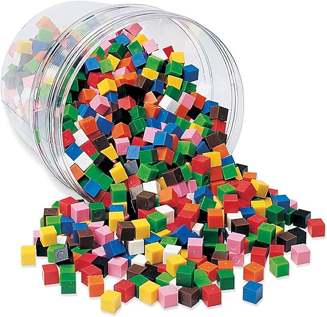 The Learning Resources Centimeter Cubes, Math Cubes, Counting, Homeschool, Set of 1000, Ages 6+