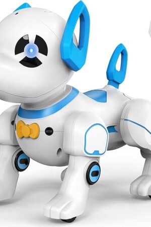 The Remote Control Robot Dog Toy, RC Programmable Smart Interactive Robotic Pet, RC Stunt Robot Toy Imitates Animals Music Dancing Handstand Push-up Follow Functions for Boys & Girls