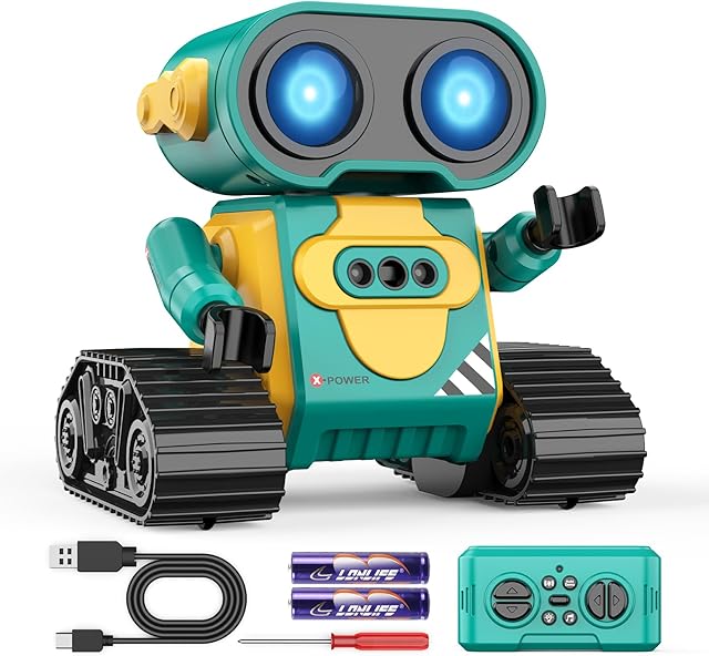 The Hamourd Electronic Pets Robot Toys for Boys & Girls, Remote Control Robot Kids Toys, Auto-Demo, Gesture Sensing, and Multiple Eye Light Auto Modes, Flexible Arms, Dance, Music, Boys Toys