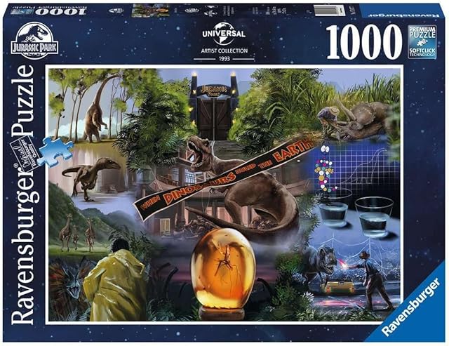 The Ravensburger Jurassic Park Movie Poster 1000 Piece Jigsaw Puzzle for Adults & Kids Age 12 Years Up