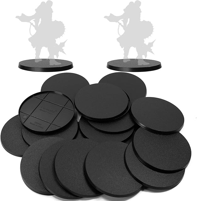 The Evemodel 15pcs 100mm Round Bases for Wargames Table Top Military Simulation Scene ABS Plastic