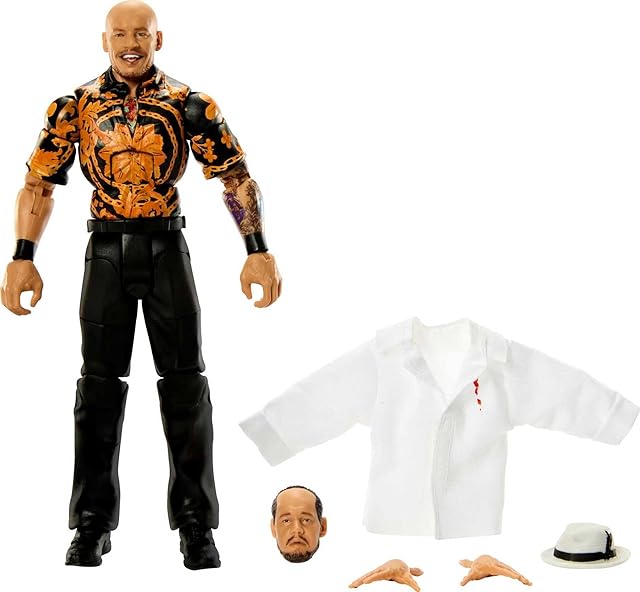 The Mattel WWE Elite Collection Action Figure & Accessories, Series #99 Happy Corbin 6-inch Collectible with 25 Articulation Points & Swappable Hands