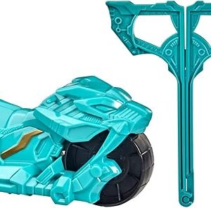 The Power Rangers Dino Fury Rip N Go Sabertooth Battle Rider and Dino Fury Green Ranger 6-Inch-Scale Vehicle and Action Figure, Toys for Kids