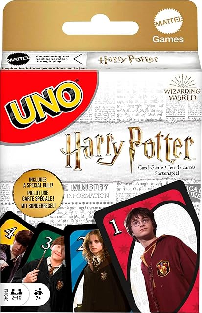The Mattel Games UNO Harry Potter Card Game for Kids, Adults & Parties, Collectible Deck Based on Popular Series for 2 to 10 Players